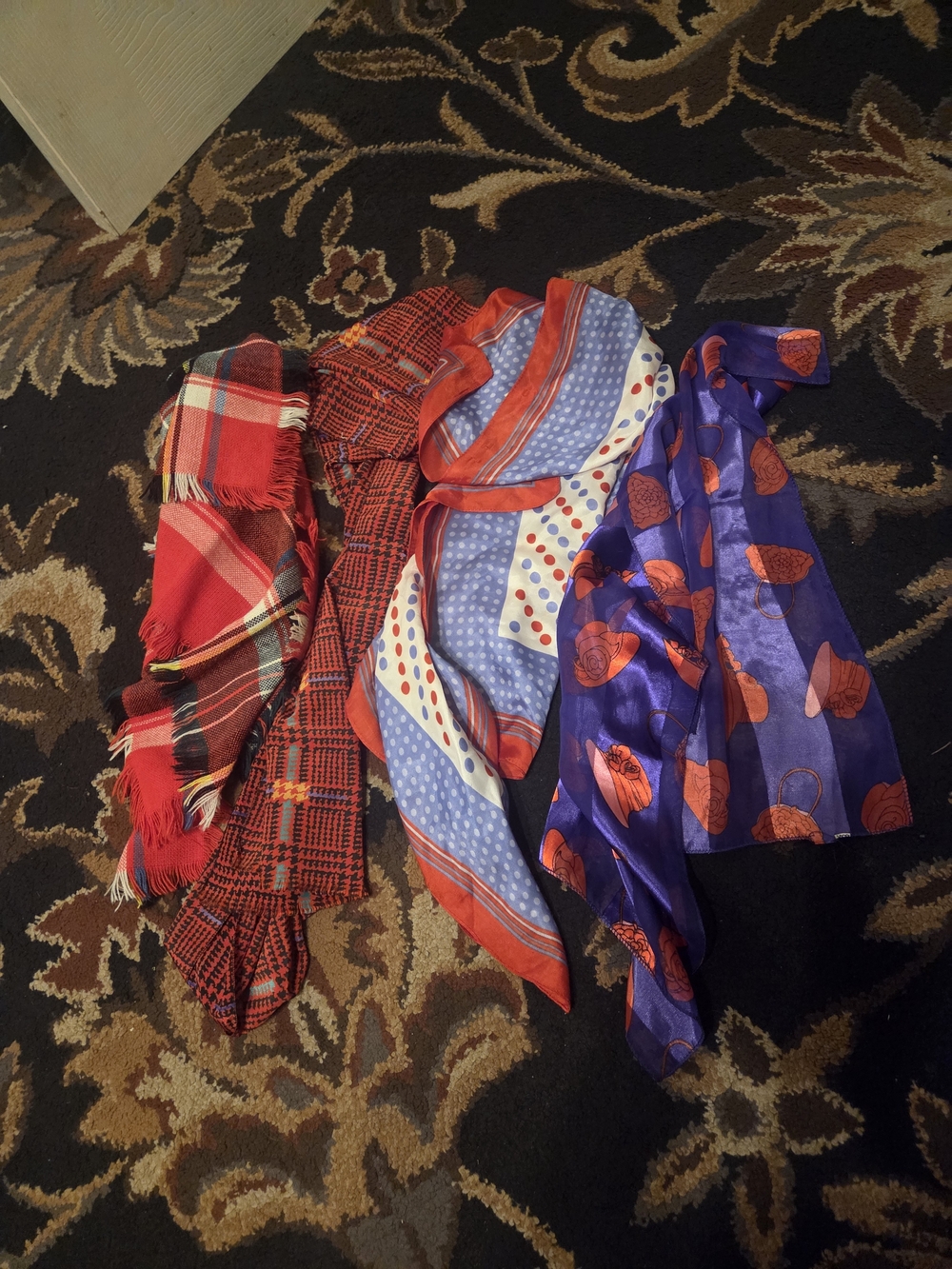Mixed Scarf Bundle - Red, Blue, Purple Patterns